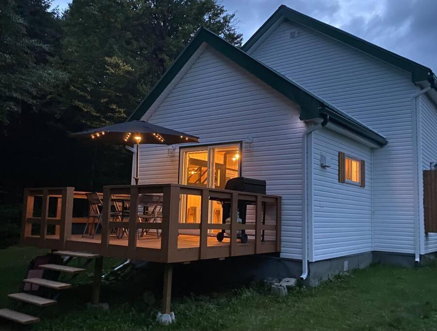 Le Jazz- Chalet Rustique/Chic Avec Spa Notre-Dame-Des-Bois Exterior foto